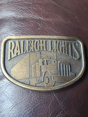 Brass Truck Emblem - Antique Bronze Accent Raleigh Lights